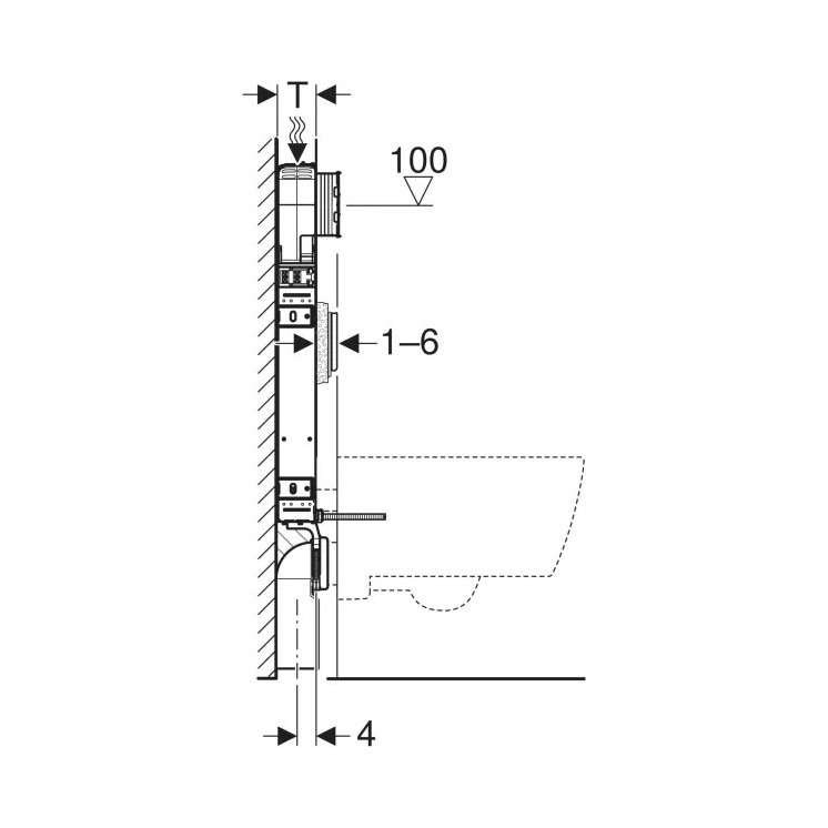 Cassetta di risciacquo 109 cm Combifix Sigma 8 Geberit | Acquista ora