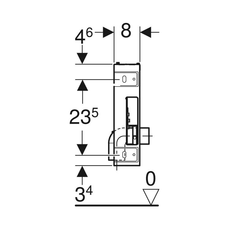 MODULO COMBIFIX VERNICIATO PER BIDET SOSPESI GEBERIT 457.608.00.5