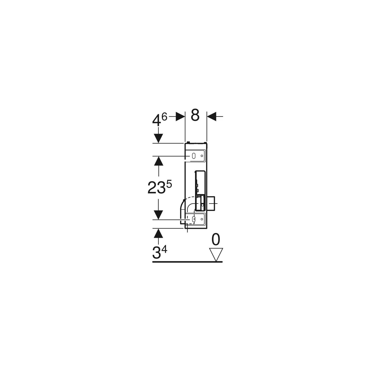 MODULO COMBIFIX VERNICIATO PER BIDET SOSPESI GEBERIT 457.608.00.5